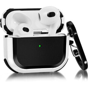 Airpods 3rd Generation Case for Men, CAGOS Scratch-Proof Airpod Gen 3 Cases Protective Hard TPU Cover with Metal Carabiner Compatible for Apple iPod 3rd Generation Charging Case 2021