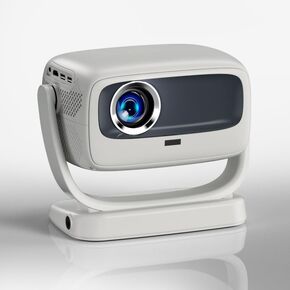 4K decoder with WiFi and Bluetooth audio, support keystone correction, portable projector 1080P ultra-clear 300ANSI, outdoor movie projector 50% zoom, can project 200 inches