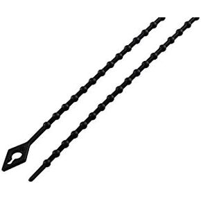 South Main Hardware 888069 6-in Beaded, 100-Pack, 18-lb, Black, Speciality Cable Tie, 100 Piece