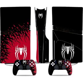 Full Body Vinyl Decal Cover for PS5 Pro Disc Edition Console & Controllers - Black