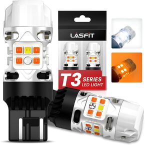 LASFIT 7440 LED Bulb Amber 7440NA WY21W Turn Signal Light Anti Hyper Flash Canbus Ready W21W Blinker Bulbs No Load Resistor Needed 2023 Upgraded Replacement Light Bulb(Pack of 2)