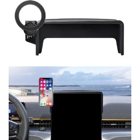 MaserWeller Car Phone Holder for 2021-2024 Ford Mustang Mach-E Accessories 15.5-Inch Screen Fixed Clip, 360° Rotation Phone Mount Compatible with MagSafe, Cell Phone Holder Does Not Affect Air Vent
