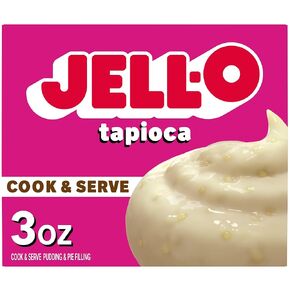 Jell-O Cook & Serve Tapioca Fat Free Pudding & Pie Filling Mix (24 ct Pack, 3 oz Boxes)