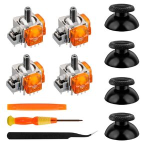 TOMSIN TMR Electromagnetic Joysticks Replacement for Playstation 5 Controller, 4 Pack Anti-Drift magnetic Resistance Stick repair kit for PS5 Controller