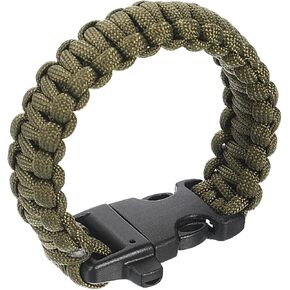 YOKIVE Paracord Survival Bracelet, Hiking Bracelets Rope Braided with Buckle, Keep Safe, Great for Party,Camp,Climb,Outdoor (Dark Green, 9.8-Inch)
