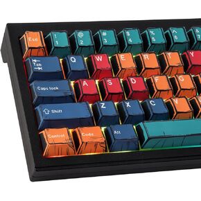 Tsungup PBT Keycaps 60 Percent, 78 Keys Cherry Profile Keycaps Manga Palette Custom Keycaps Dye Sub Keycap Set Cool Key caps for 61/64/66/68 Cherry MX Switches Mechanical Keyboard