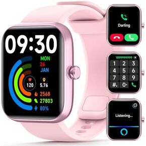Smart Watches for Men Women Android & iPhone, 1.83'' Touch Screen Fitness Tracker Watch with Bluetooth Calls (Make/Answer), Health Monitor, IP68 Waterproof, 120 Sport Models, 14 Days Battery Life