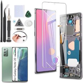 YWLRONG Display for Samsung Galaxy Note20 5G OLED Screen Replacement LCD Touch Screen Digitizer Assembly for Samsung Note 20 N981U with Tools (Support Fingerprint)