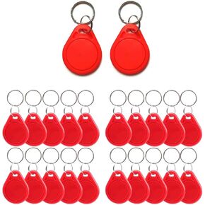 20 PCS 13.56 MHz UID Writable Rewritable Clone IC Smart Keychain, Compatible with MIFARE Classic 1K, RFID Blank Tag for Access Control Key Tag Rewritable