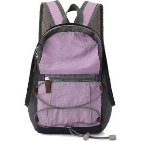 Geerlaqaly hiking backpack, suitable for both men and women, lightweight and large capacity, suitable for leisure and urban use, with reflective strips and whistle,blackpurple