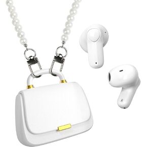 ANCwear Ear Buds,Bluetooth 5.3 in-Ear Headphones,13mm Drivers Deliver Premium Sound Earphones,22H Playtime True Wireless Earbuds with Unique Mini Handbag Charging Case (Classic, Hot Pink)