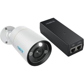 REOLINK RLC-1212A Bundle PoE Injector, One Cable Offer Both Power and Data, Color Night Vision, 2 Way Talk, Smart Detection, 12MP HD Security PoE Camera System