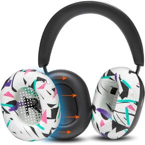 WC SweatZ Ace - Patented Earpad Sweat Covers for Sonos Ace Wireless Noise Cancelling Headphones by Wicked Cushions | Sweatproof & Easily Washable | Black