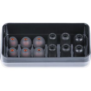 Klein Tools 69474 Ear Tips for Klein Tools AESEB2 Elite Bluetooth Jobsite Earbuds, 3 Pairs Each of Replacement Memory Foam and Silicone Tips, Sizes S/M/L