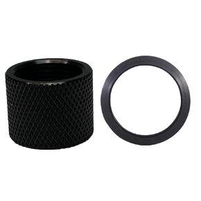 FSI Thread Protector 5/8x24 0.59inch Long with Crush Washer Steel (Black)