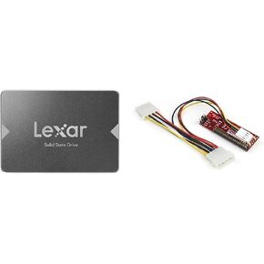 Lexar 128GB NS100 SSD 2.5" SATA III Internal Solid State Drive & StarTech.com IDE to SATA Hard Drive or Optical Drive Adapter Converter