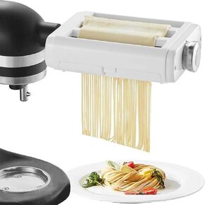 Pasta Maker Attachment Compatible with KitchenAid Mixer, 3 in 1 Pasta Sheet Roller Spaghetti Cutter Fettuccine Cutter, Pasta Roller & Cutter for Stand Mixer