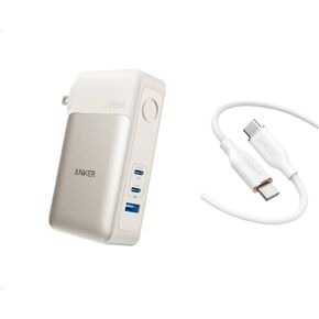 Anker GaNPrime Power Bank USB C Cable,100W USB C to USB C Flow Cord, Type C Charger Fast Charging
