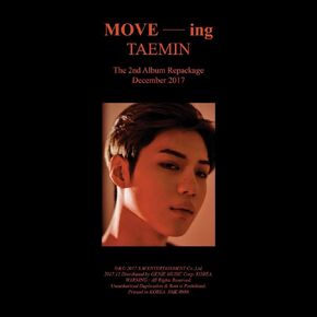 Taemin Shinee - Move-ing (Vol.2 Repackage) CD+Booklet+Folded Poster+Free Gift