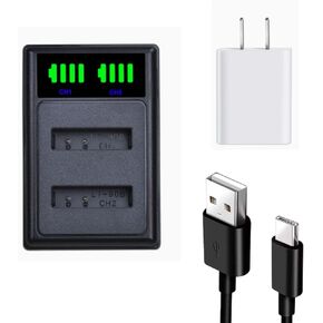 Li-92B Battery Charger is Compatible with Ricoh GR3X GR3 HDF Camera, Olympus Tough TG-7 TG-6 TG-5.TG Tracker、Tough TG-1 iHS、TG-2 iHS、TG-3、TG-4、SH50 iHS、SH60、XZ-2 iHS