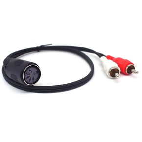 0.5M/1.6FT 5 Pin Din Female to 2 RCA Male Cable，Professional 5-Pin Midi to RCA Audio Cable for Bang & Olufsen, Naim, Quad, Stereo Systems