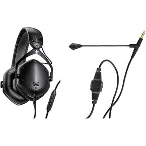V-MODA Crossfade LP2 Vocal Limited Edition Over-Ear Noise-Isolating Metal Headphone (Matte Black) and V-MODA BoomPro Gaming, VoIP Headset Headphone with Mic (Black) Bundle