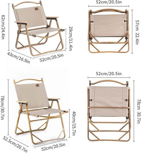 Naturehike Folding Camping Chair, Kermit Beach Chair Camping, Aluminum Outdoor Beach Chair with Solid Wood Armrest, Portable Collapsible Fishing Chair for Hiking Lawn Picnic, Black, Supports 330 Lbs in Saudi Arabia