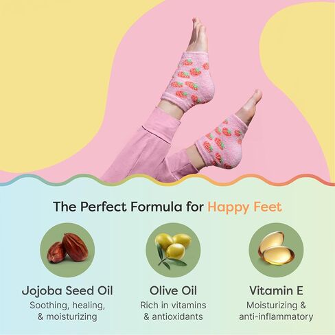 ZenToes Moisturizing Heel Socks 2 Pairs Gel Lined Toeless Spa Socks to Heal and Treat Dry, Cracked Heels While You Sleep (Regular, Gray) in Kuwait