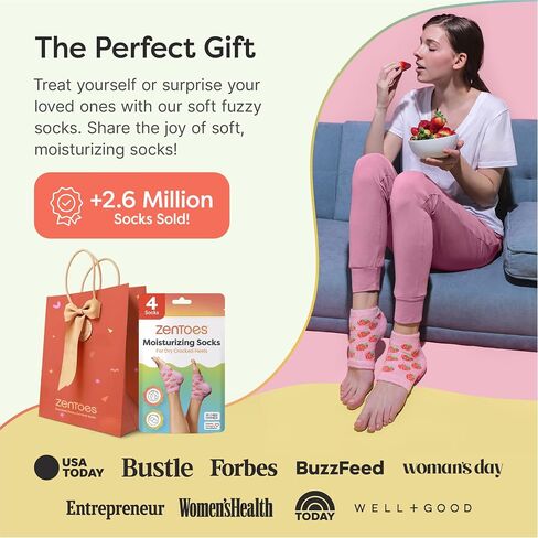 ZenToes Moisturizing Heel Socks 2 Pairs Gel Lined Toeless Spa Socks to Heal and Treat Dry, Cracked Heels While You Sleep (Regular, Gray) in Kuwait