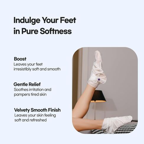 Epielle Intensive Repairing Masks for Hand and Foot (Glove & Socks-12pk) Dry Hand, Dry & Cracked Heel to toe Spa Masks Coconut Oil + Milk Extract,Mothers Day GIfts in Kuwait