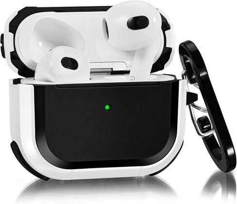 Airpods 3rd Generation Case for Men, CAGOS Scratch-Proof Airpod Gen 3 Cases Protective Hard TPU Cover with Metal Carabiner Compatible for Apple iPod 3rd Generation Charging Case 2021 in Saudi Arabia