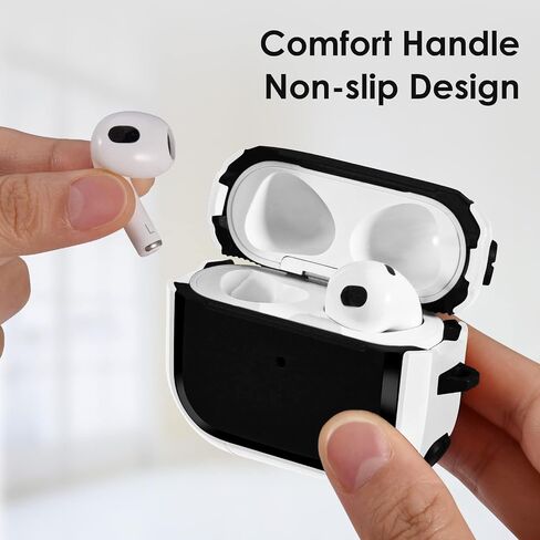 Airpods 3rd Generation Case for Men, CAGOS Scratch-Proof Airpod Gen 3 Cases Protective Hard TPU Cover with Metal Carabiner Compatible for Apple iPod 3rd Generation Charging Case 2021 in Saudi Arabia