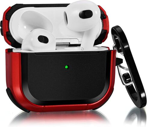 Airpods 3rd Generation Case for Men, CAGOS Scratch-Proof Airpod Gen 3 Cases Protective Hard TPU Cover with Metal Carabiner Compatible for Apple iPod 3rd Generation Charging Case 2021 in Saudi Arabia