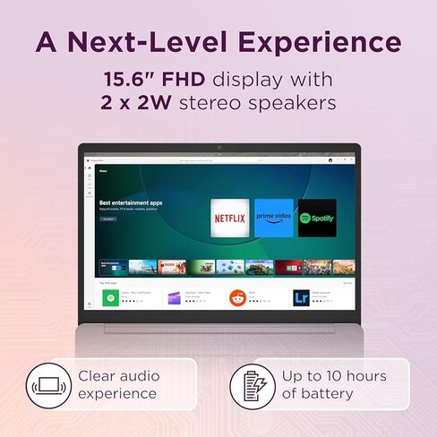 Lenovo Chromebook Flagship 15.6" FHD Laptop Computer for Business Student, Intel Celeron N4500, 4GB RAM, 320GB Storage (64GB eMMC+ 256GB Card), WiFi 6, Long Battery, Chrome OS +MarxsolAccessory in Saudi Arabia
