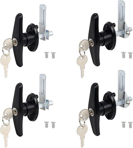QZATTCAEN Pickup Truck Cap Topper Camper Shell Locking T-Handle -with 2 Keys for Most Brands of Truck caps, Toppers, Camper Tops Black Powder Coated Finish in Kuwait