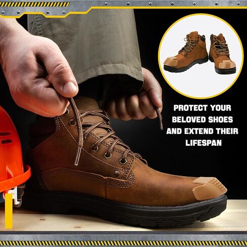 8 Pieces Toe Guards for Boots Toe Protectors Work Toe Guards Rubber Toe Covers Boot Toe Caps for Repairing Do Not Include Glue and Sandpaper in Saudi Arabia