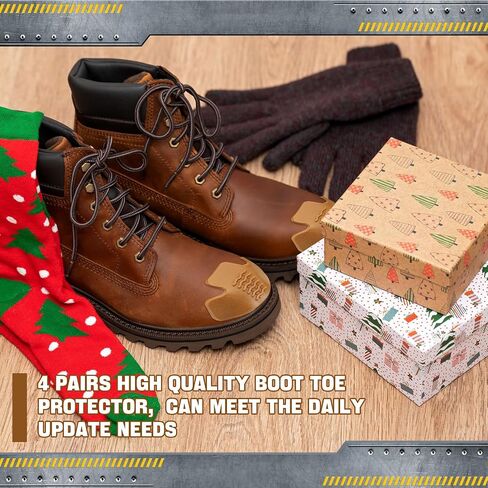 8 Pieces Toe Guards for Boots Toe Protectors Work Toe Guards Rubber Toe Covers Boot Toe Caps for Repairing Do Not Include Glue and Sandpaper in Saudi Arabia