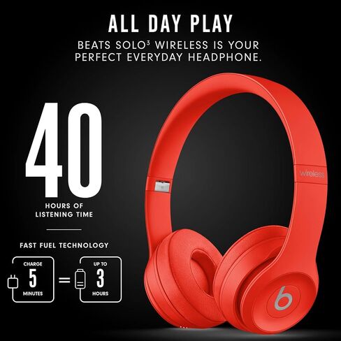 Beats Solo3 Wireless with AppleCare+ for Headphones (2 Years) - Red in Saudi Arabia