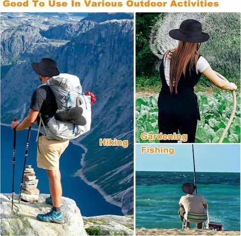 Fishing Hat Wide Brim Sun Hat for Men Women UV Protection Breathable Hiking Beach Bucket Hats Summer Safari Hat in Saudi Arabia