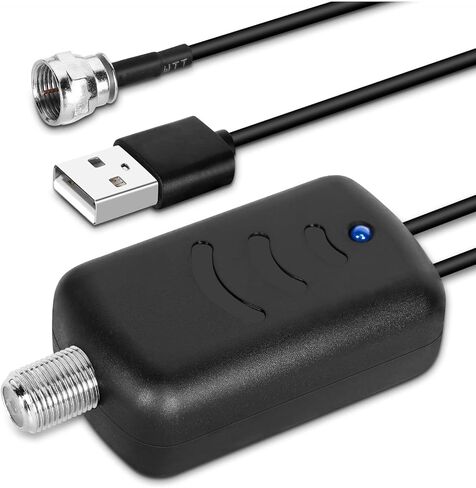 Indoor TV Antenna Amplifier Low Noise Antenna Signal Booster for HD TV Indoor Antenna Clears Up Pixelated Low-Strength Channels HD TV Digital VHF UHF with USB Power Adapter in Saudi Arabia