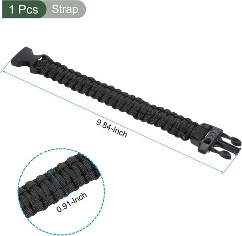 YOKIVE Paracord Survival Bracelet, Hiking Bracelets Rope Braided with Buckle, Keep Safe, Great for Party,Camp,Climb,Outdoor (Dark Green, 9.8-Inch) in Saudi Arabia