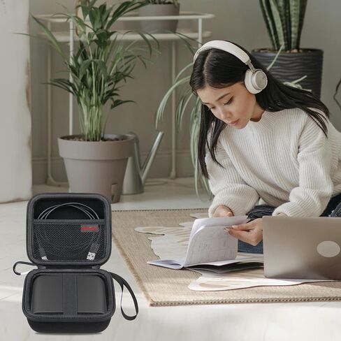 Elonbo Carry Casing for TP-Link Wi-Fi 6 AX1500 TL-WR1502X/ AX3000 TL-WR3002X توجيه السفر ، حامل تخزين توجيه النقطة الساخنة اللاسلكية ، كبل محول الطاقة ، الأسود in Kuwait