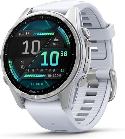 Garmin Fenix ​​8 Amoled Sapphire (47 مم ، رمادي Carbon DLC Titanium) حزمة الساعات الذكية Multisport Multisport - 1.4 بوصة ، مصباح يدوي LED مدمج مع PlayBetter Wireless Runness Ambuds in Saudi Arabia