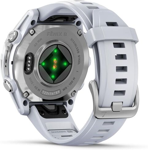Garmin Fenix ​​8 Amoled Sapphire (47 مم ، رمادي Carbon DLC Titanium) حزمة الساعات الذكية Multisport Multisport - 1.4 بوصة ، مصباح يدوي LED مدمج مع PlayBetter Wireless Runness Ambuds in Saudi Arabia