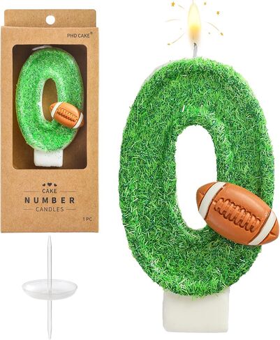PHD CAKE 2.76 Inch Number 7 Football Birthday Candles, Football Themed Number Candles, Party Celebration in Saudi Arabia