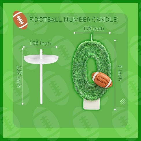 PHD CAKE 2.76 Inch Number 7 Football Birthday Candles, Football Themed Number Candles, Party Celebration in Saudi Arabia