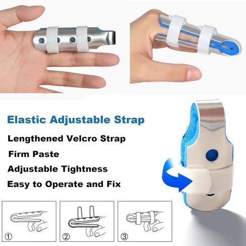 Finger Splint, 3 Pcs Aluminium Alloy Finger Support Brace Finger Stabilizer for Broken Fingers Straightening Arthritis Knuckle Immobilization BLACK (3, Black, Small) in Saudi Arabia