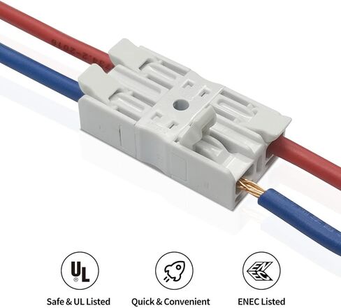 Inline Wire Connectors Nuts, Dicio Lever Wire Compact Connectors Electrical Inline Splicing Conductor Connector 4 Port 10 pcs Butt Insulated Splice Wire Terminals Connectors Kit for 24-12 AWG in Saudi Arabia
