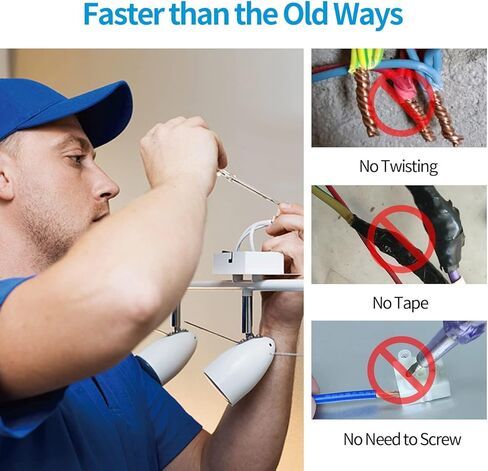 صواميل موصلات الأسلاك المضمنة، موصلات سلكية مدمجة من Dicio، موصل موصل الربط الكهربائي المضمن 4 منافذ 10 قطع مجموعة موصلات محطات الأسلاك المعزولة بعقب لـ 24-12 AWG in Kuwait