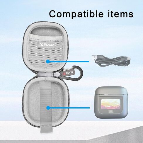 RLSOCO Hard Case for JBL Tour Pro 3/Tour Pro 2 True Wireless Noise Cancelling Earbuds - Black (Case Only) in Saudi Arabia